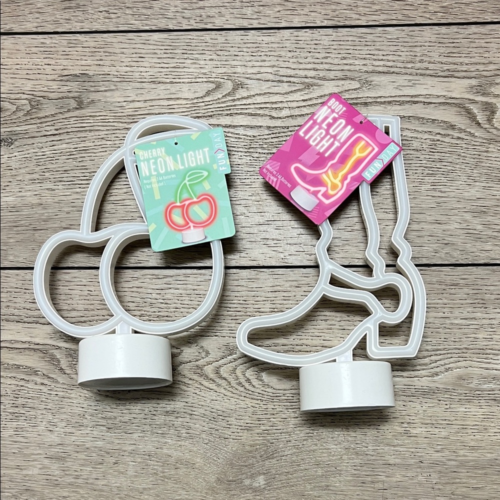 Neon Light Set - Cherry and Boot Design
